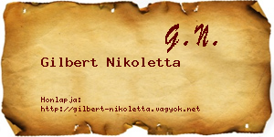 Gilbert Nikoletta névjegykártya