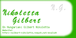 nikoletta gilbert business card